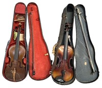 LOT OF (2) 20TH C. VIOLINS W/ CASES