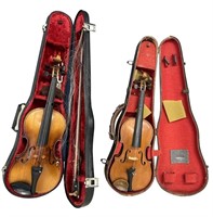 LOT OF (2) 20TH C. VIOLINS W/ CASES