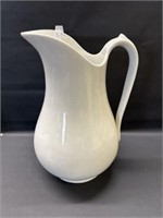 Vintage  Porcelain white pitcher 12" high