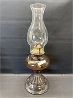 Vintage oil lamp turning purple 17" high
