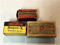3 Vintage Boxes of Ammunition