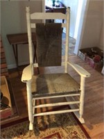 Rocking chair with sisal back and bottom