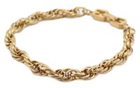 Givenchy Gold Tone Twist Chain Bracelet