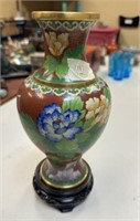 Chinese Cloisonne Enamel Flower Vase