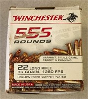 SS- 555 Rounds 22LR 36 Grain Ammo