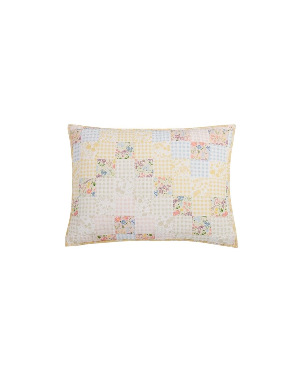 Martha Stewart Checker Floral Sham  Standard