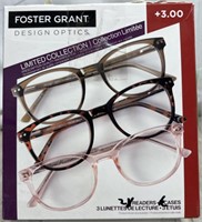 Foster Grant Design Optics Glasses +3.00 (missing