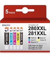 (New) (5 pack) ONLYU Compatible Ink Cartridge