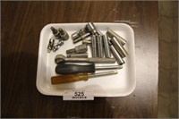 Estate-Tray Lot 1/4" Ratchet, Drivers, Sockets