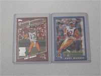 2 CARD LOT KURT WARNER BASE/OPENER