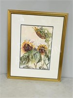 watercolor SUNFLOWERS by Eileen Hirota - 31 x 25