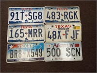 6- Texas/Arkansas License Plates