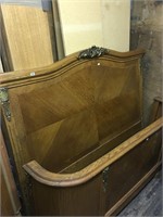 Circa 1780's oak Double size wood bed frame and he