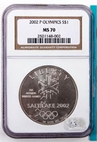 Coin 2002-P Olympics $1 NGC MS70
