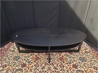 Black stained wood coffee table