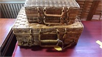 Wicket Sewing Baskets with Contents 10x7x4”  and