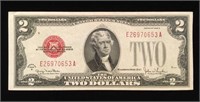 1928-G $2 Two Dollar Bill UNC Red Seal