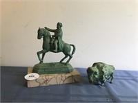 Napoleon Figure on Marble & Heavy Buffalo