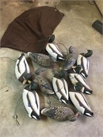 12 duck decoys with bag. Nice