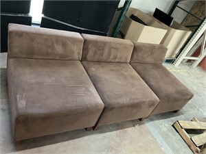 Brown love seat couch (set of 3)
