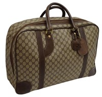 VINTAGE GUCCI GG COATED CANVAS SUITCASE