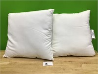 18” x 18” White Throw Pillow lot of 2