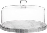 Galashield Marble Cake Stand w/ Dome