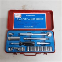 Tuff Tool 21 piece socket wrench set in case