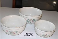 Set of Hall bowls Spring time pattern