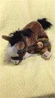 Cuddly 15 inch horse and 4 inch Porcupine