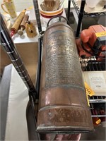 VINTAGE QUEEN COPPER FIRE EXTINGUISHER