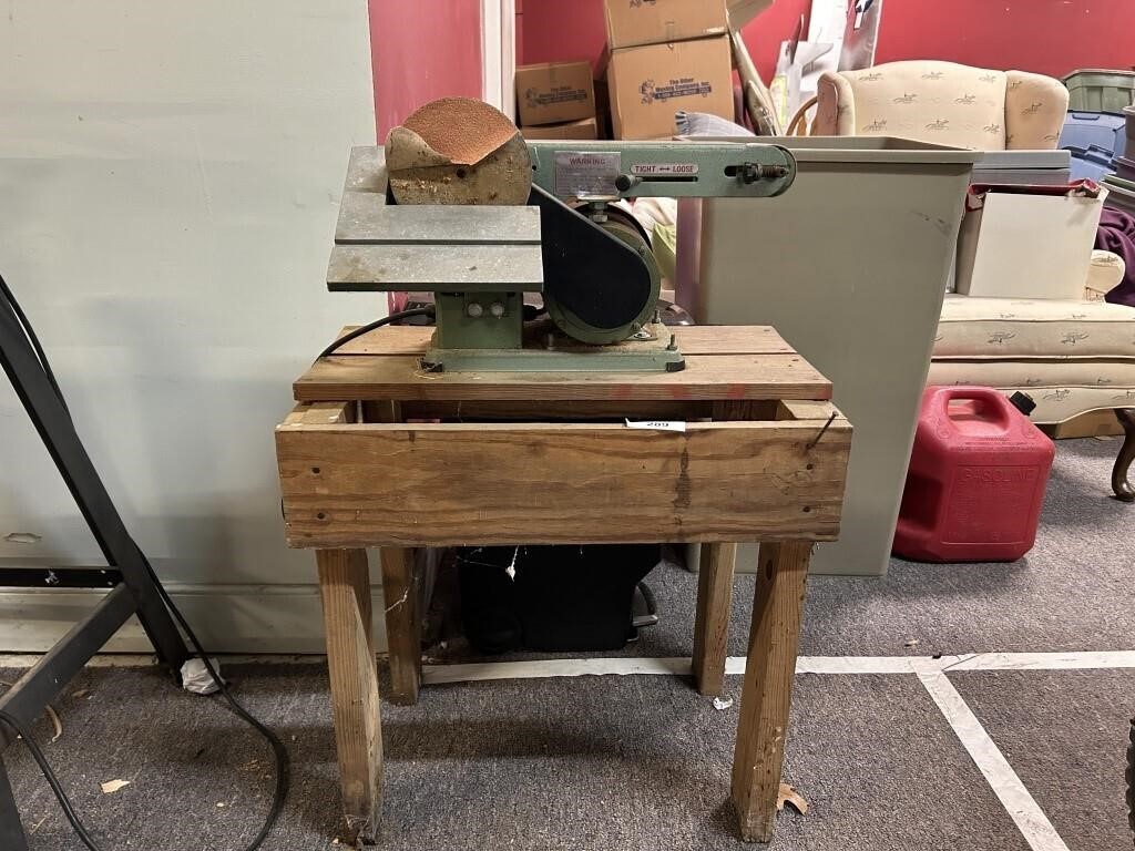Combo Sander And Stand, Works
