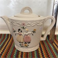 Porcelier Hand Decorated Ceramic Tea Pot