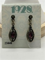 Vintage 1928 Stunning Crystal Earrings - NOS