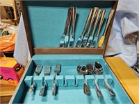 Partial set of cutlery in box