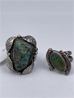 Early Turquoise and Silver Rings