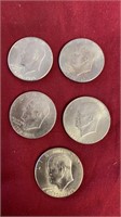 5 EISENHOWER CENTENNIAL DOLLARS