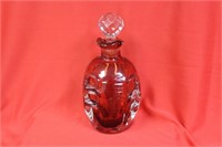 A Ruby Red Glass Decanter