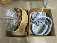 BOXES: ASSORTED WICKER BASKETS