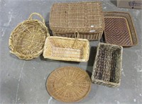 APPROX. 6 ASSORTED WICKER BASKETS