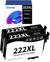 SEALED-222XL Black Ink Cartridges 2-Pack