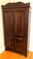 antique flat back cupboard- 39 X 77