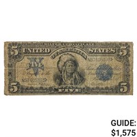 FR. 281 1899 $5 CHIEF SILVER CERTIFICATE NOTE