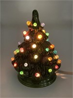 MINIATURE 5" Vtg Ceramic Light Up Xmas Tree