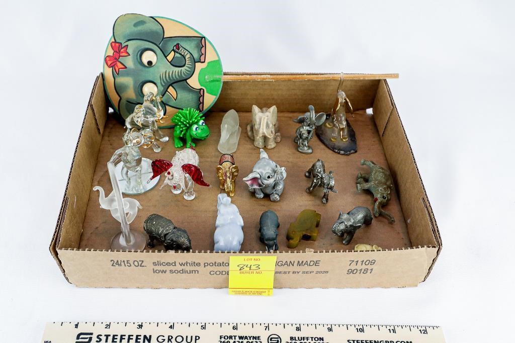1-Flat of Miniature Elephants