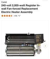 In-Wall Fan-Forced Electric Heater Assembly