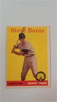 1958 TOPPS # 81 Baseball CARD Tigers STEVE BOROS