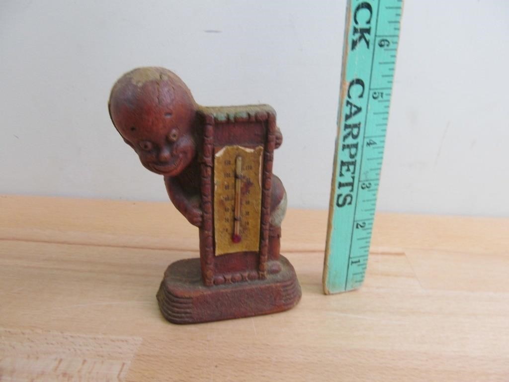 Black Baby Thermometer Vintage Americana