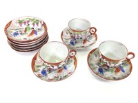 VTG Japanese China 9 Saucers 3 Cups