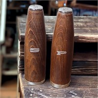 Mid Century Wood Salt & Pepper Shakers